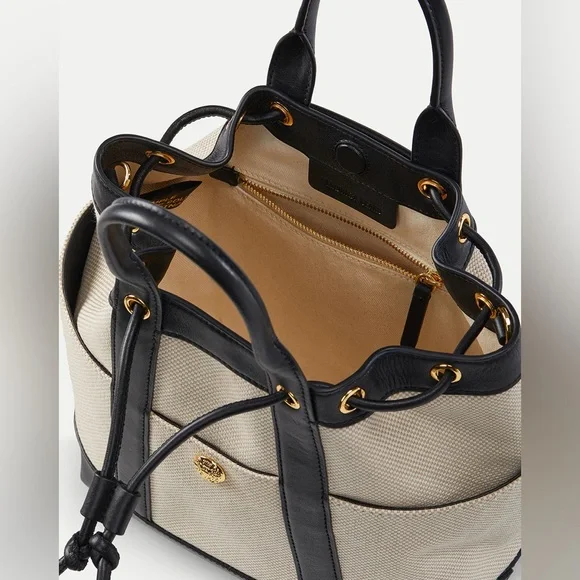 Veronica Beard Canvas and Leather Carry-all Bag - Picture 8 of 11